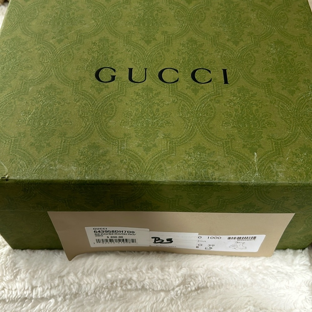 Gucci Black Boots with Textured Pattern and Chunky Sole